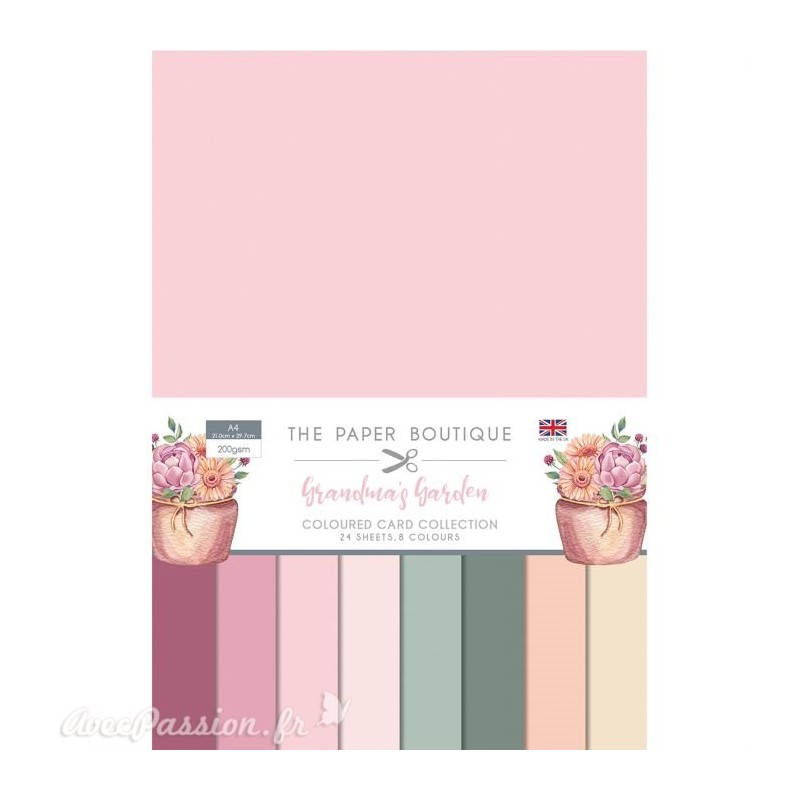 Papier scrapbooking Paper Boutique Grandma's garden colour card collection