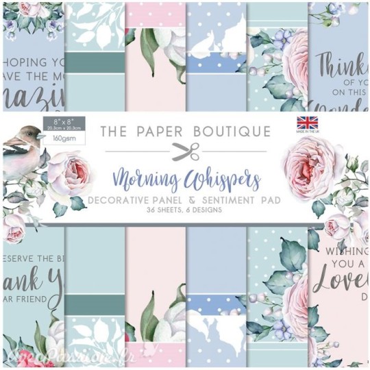 Papier scrapbooking Paper Boutique Morning whispers 20x20cm Papier scrapbooking Paper Boutique Morning whispers 20x20cm