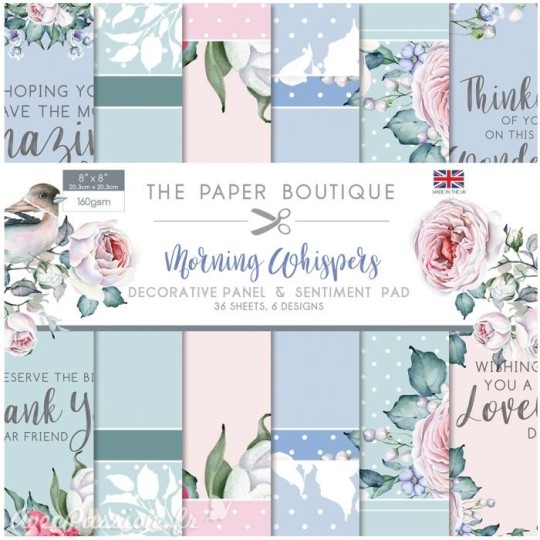 Papier scrapbooking Paper Boutique Morning whispers 20x20cm