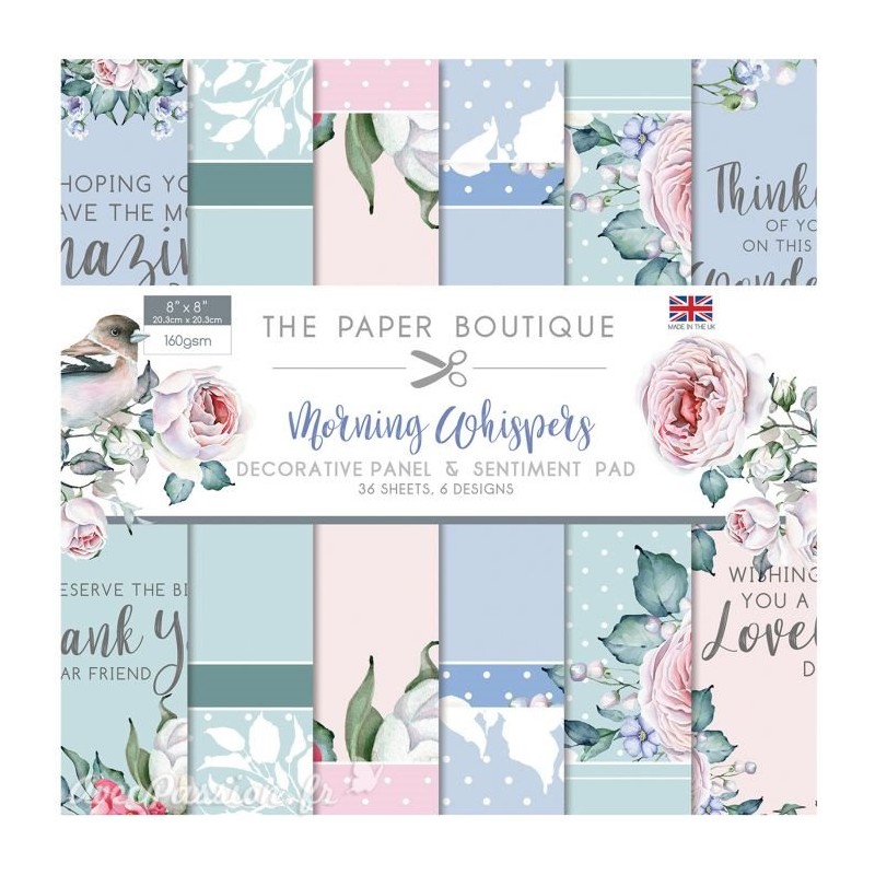 Papier scrapbooking Paper Boutique Morning whispers 20x20cm