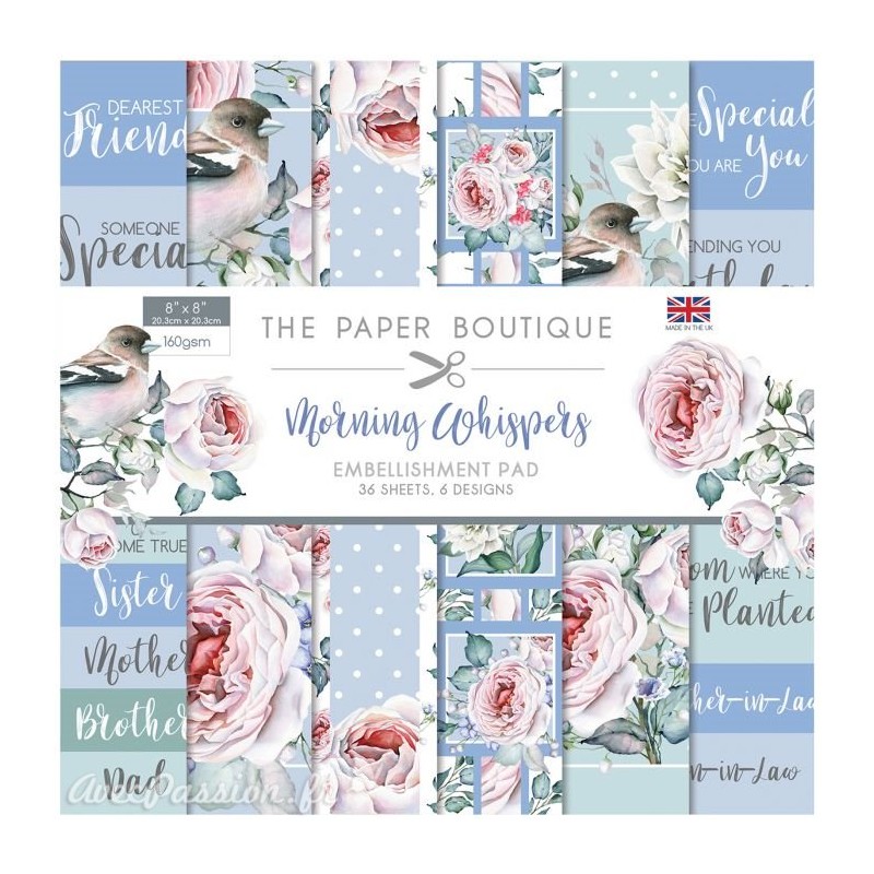 Papier scrapbooking Paper Boutique Morning whispers 20x20cm