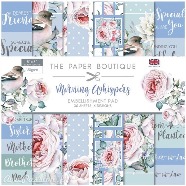 Papier scrapbooking Paper Boutique Morning whispers 20x20cm