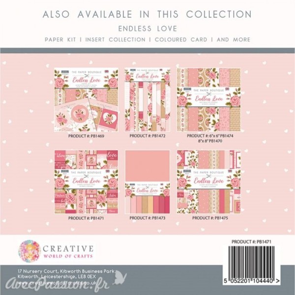 The Papier scrapbooking Paper Boutique Endless love embellishments pad