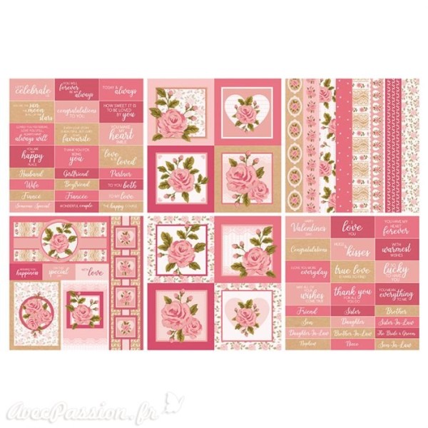 The Papier scrapbooking Paper Boutique Endless love embellishments pad