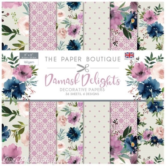 Papier scrapbooking Paper Boutique Pad Damask delights paper pad