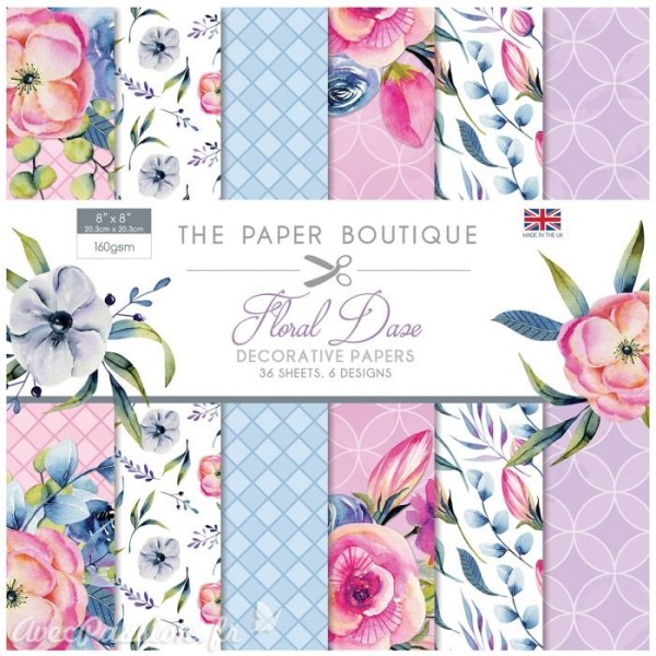 Papier scrapbooking Paper Boutique Floral daze 20x20cm paper