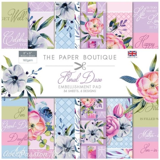 Papier scrapbooking Paper Boutique Floral daze 20x20cm