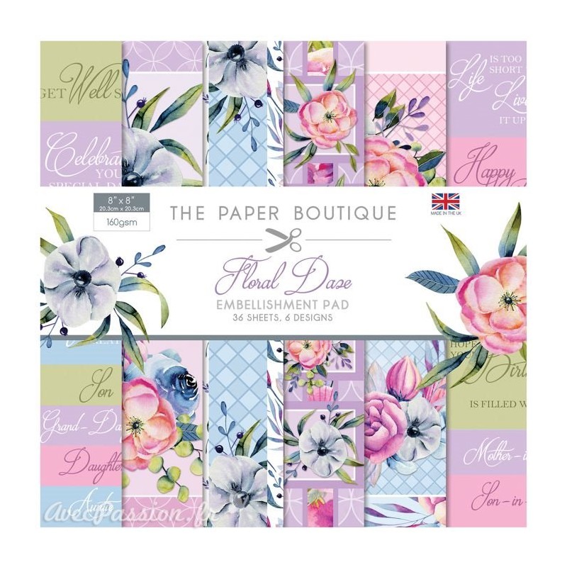 Papier scrapbooking Paper Boutique Floral daze 20x20cm