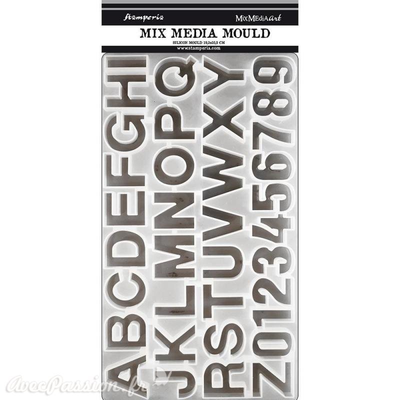 Moule décoratif silicone Stamperia Alphabet 19.3x35.5