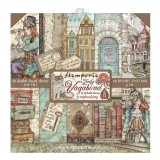 Papier scrapbooking assortiment Stamperia Lady Vagabond 10f recto verso 30x30