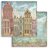 Papier scrapbooking assortiment Stamperia Lady Vagabond 10f recto verso 30x30