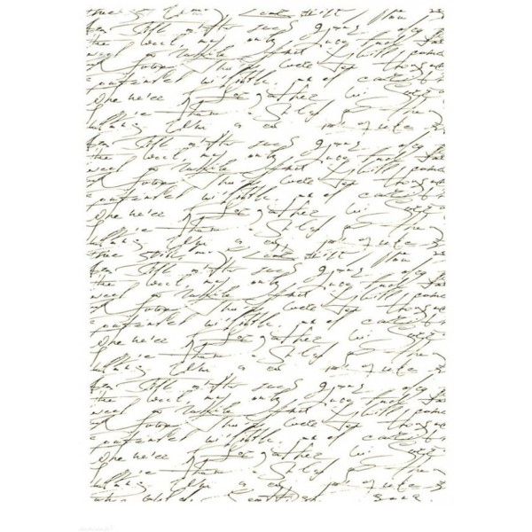Papier scrapbooking sur papier calque A4 écriture manuscrite