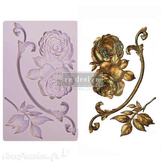 Moule ReDesign en silicone flexible Victorian Rose