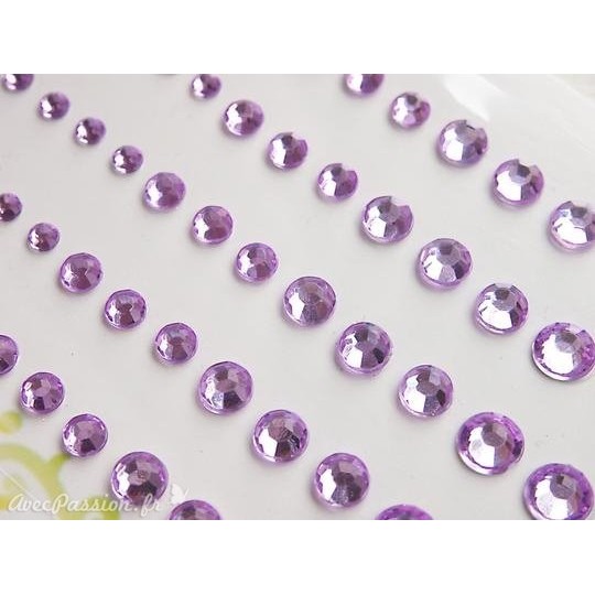 Strass autocollant facettés Memory Place violet