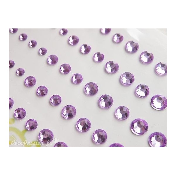 Strass autocollant facettés Memory Place violet