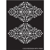Pochoir décoratif Redesign Dotted Flourish - 9"x13.5" 0.8mm