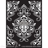 Pochoir décoratif Redesign Flourish Emblem - 9"x13.5", 0.8mm