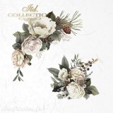Set de 6 Papiers de riz fleurs & cadres assortiment 15x15cm