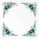 Set de 6 Papiers de riz fleurs bleues assortiment 15x15cm