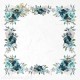 Set de 6 Papiers de riz fleurs bleues assortiment 15x15cm