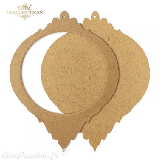 Cadre chantourné 20x15cm. En deux parties, pour le découpage. Fraisé Cadre chantourné 20x15cm. En deux parties, pour le découpage. Fraisé
