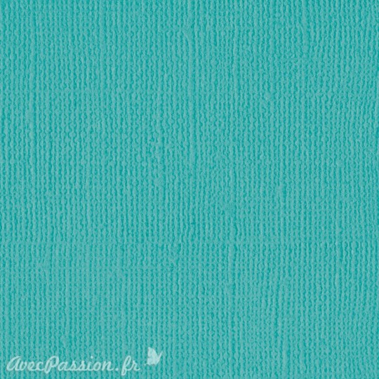Papier scrapbooking Bazzill Canvas 30x30cm 1fe uni Capri sea