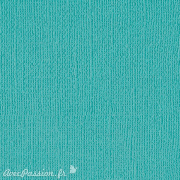 Papier scrapbooking Bazzill Canvas 30x30cm 1fe uni Capri sea