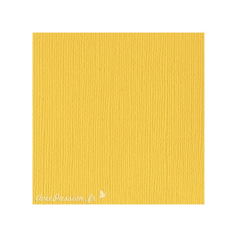 Papier scrapbooking Bazzill Canvas 30x30cm 1fe uni Classic Yellow