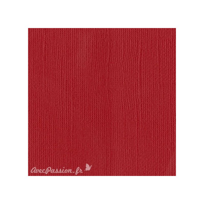 Papier scrapbooking Bazzill Canvas 30x30cm 1fe uni Bazzill Red