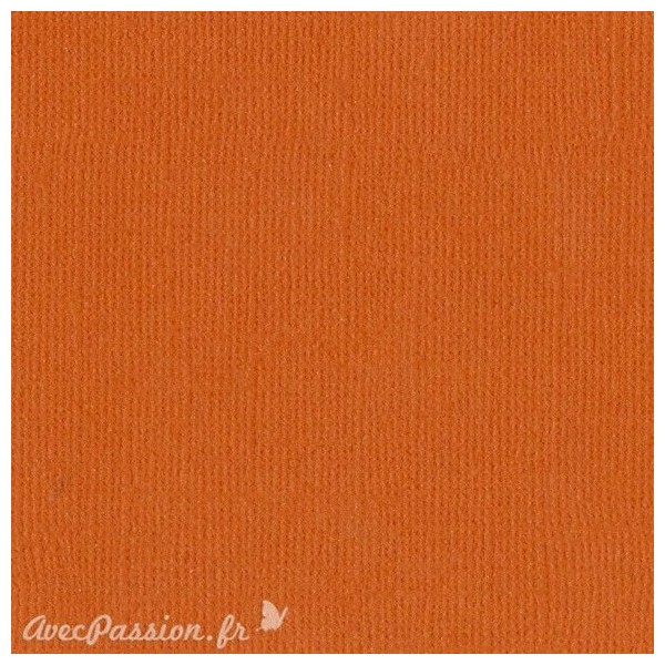 Papier scrapbooking Bazzill Canvas 30x30cm 1fe uni Bazzill Orange