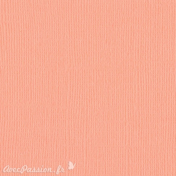 Papier scrapbooking Bazzill Canvas 30x30cm 1fe uni Coral cream