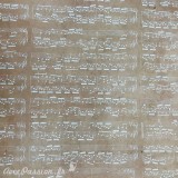Papier népalais lokta lamaLi notes de musiques blanc sur nude