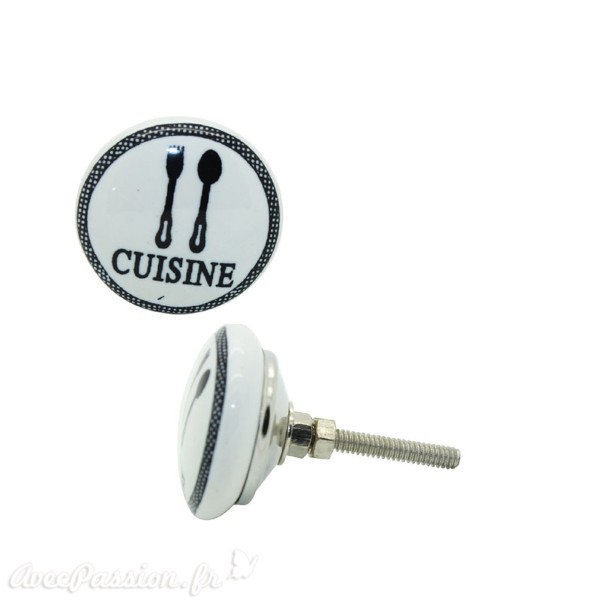 Bouton de meuble céramique cuisine