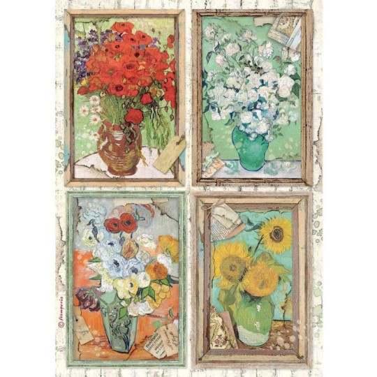Papier de riz Stamperia A4 Atelier Van Gogh