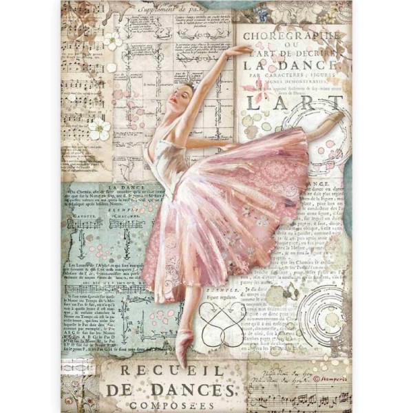 Papier de riz Stamperia A4 Passion danseuse