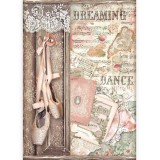 Papier de riz Stamperia A4 Passion chaussures