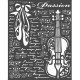Pochoir décoratif Stamperia 20x25cm Passion violon