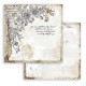 Feuille scrapbooking Stamperia Romantic Journal coin avec fleur 30x30 réversible