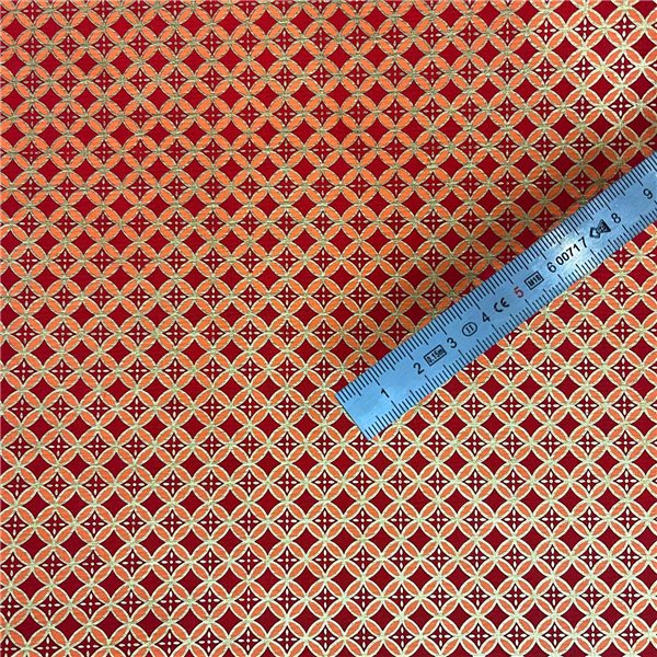 Papier japonais chiyogami rouge orangé