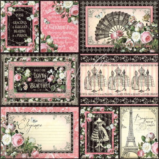 Papier scrapbooking réversible Graphic 45 Irresistible 30x30