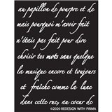 Pochoir décoratif Redesign Butterfly Script 22x33cm 0.8mm