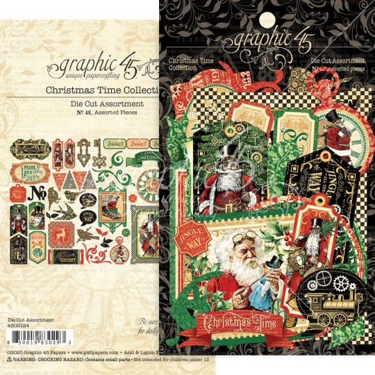 Die Cuts carton Graphic 45 Christmas Time Assortment