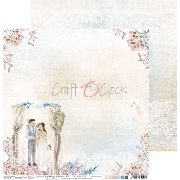 Papier scrapbooking assortiment Craft O Clock 12fe 30x30 Wedding Dream