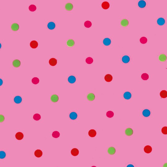 3 Feuilles décopatch pois fuschia bleu anis rouge sur rose 3 Feuilles décopatch pois fuschia bleu anis rouge sur rose