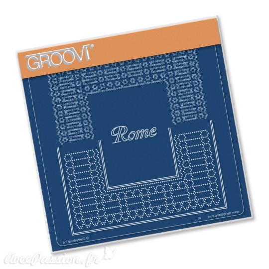 Groovi gabarit traçage & piquage parchemin Rome 15x15cm