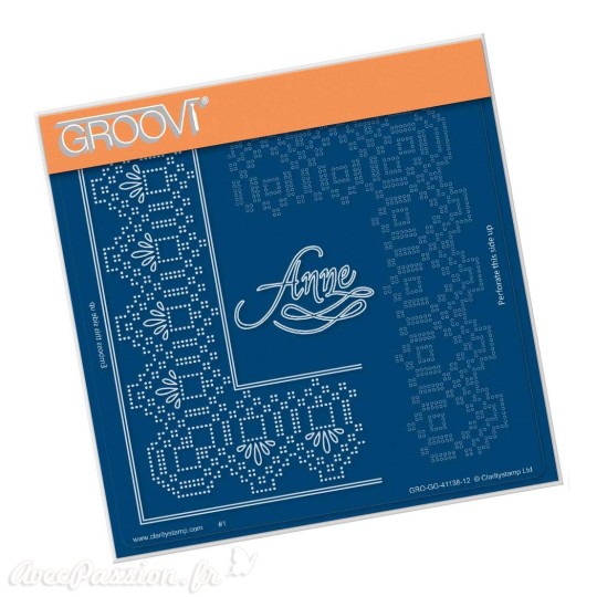 Groovi gabarit traçage & piquage parchemin Anne 15x15cm