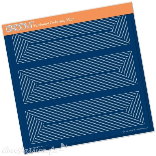 Groovi gabarit parchemin rectangles multiples 21x21cm Groovi gabarit parchemin rectangles multiples 21x21cm