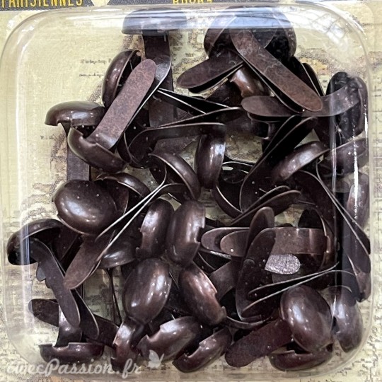 Attaches parisiennes Antique Copper 8mm 35 pcs Attaches parisiennes Antique Copper 8mm 35 pcs