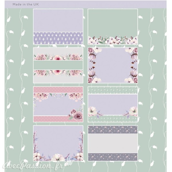Papier scrapbooking Paper Boutique A4 Harmony Blooms insert collection 32fe