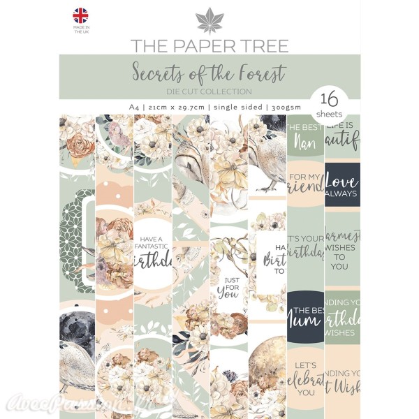 Papier scrapbooking Paper Boutique A4 Secrets of the Forest die cut collection 16fe